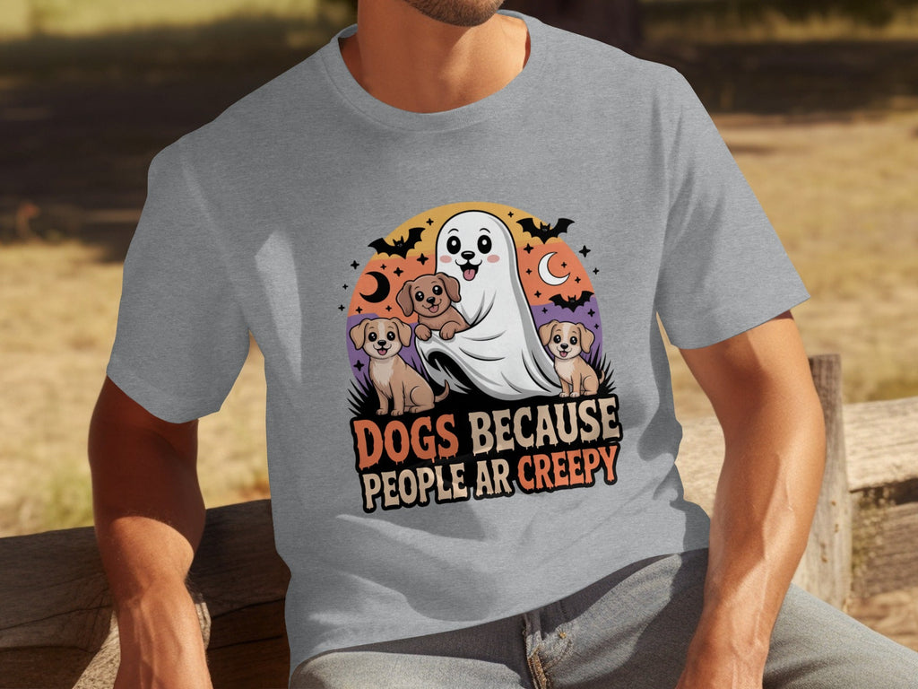 Dogs Because People Are Creepy Halloween Ghostly T-Shirts