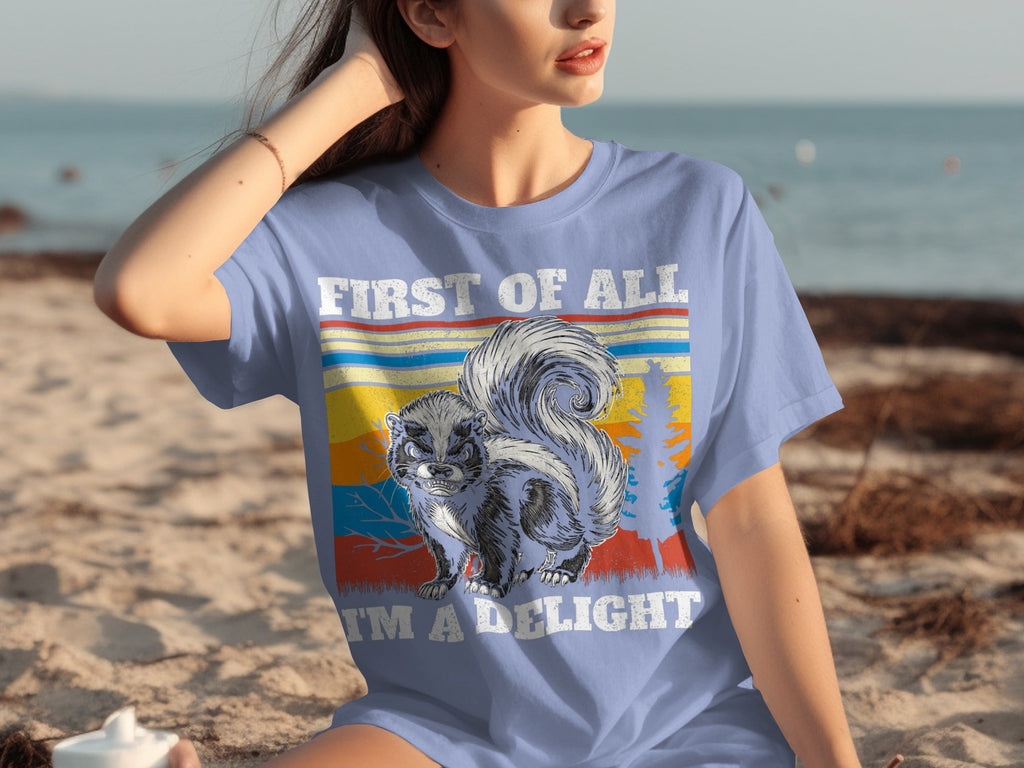 First of All Im A Delight Angry Skunk Vintage Style T-Shirts product image 28