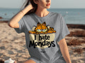 I Hate Mondays Garfield On Top Design Funny T-Shirts product image 1