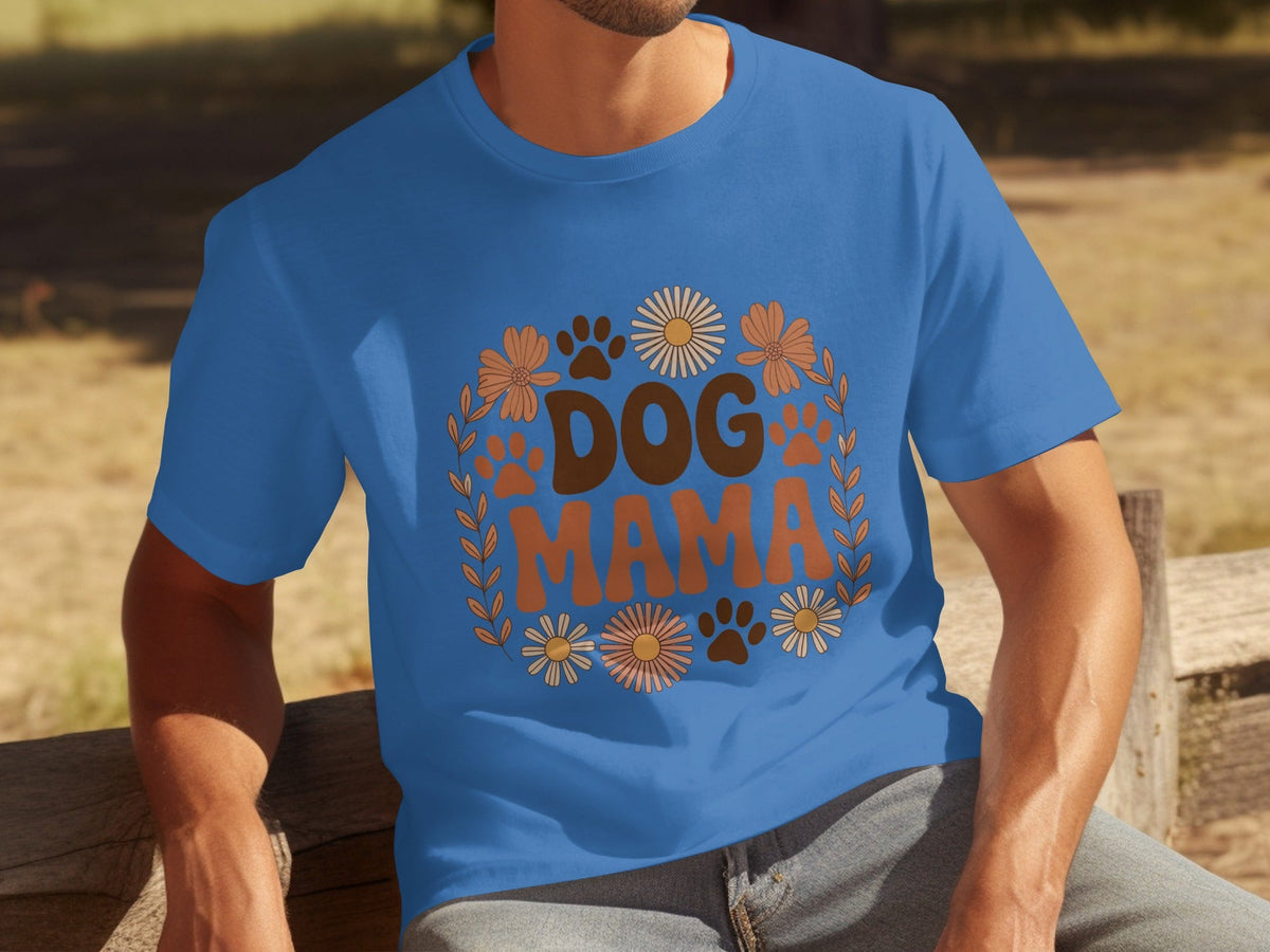 Dog Mama Floral Design Great Gift Idea for Her T-Shirts