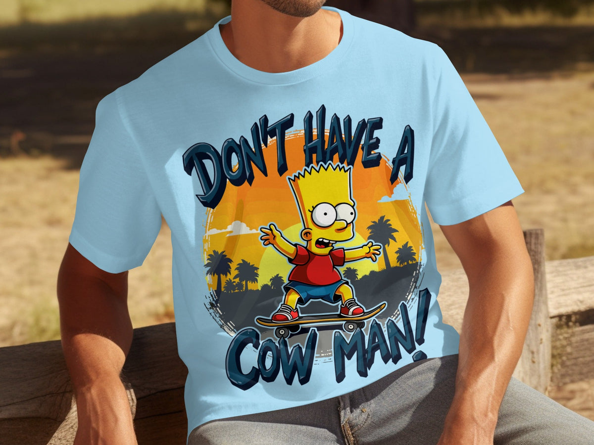 Bart Simpson Don't Have A Cow Man Skateboarding T-Shirts product image 23