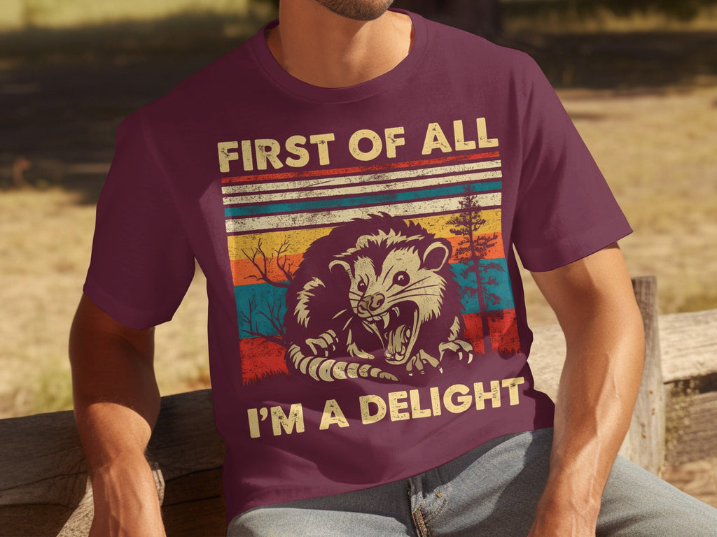 First of All I'm a Delight Retro Graphic Design T-Shirts product image 11