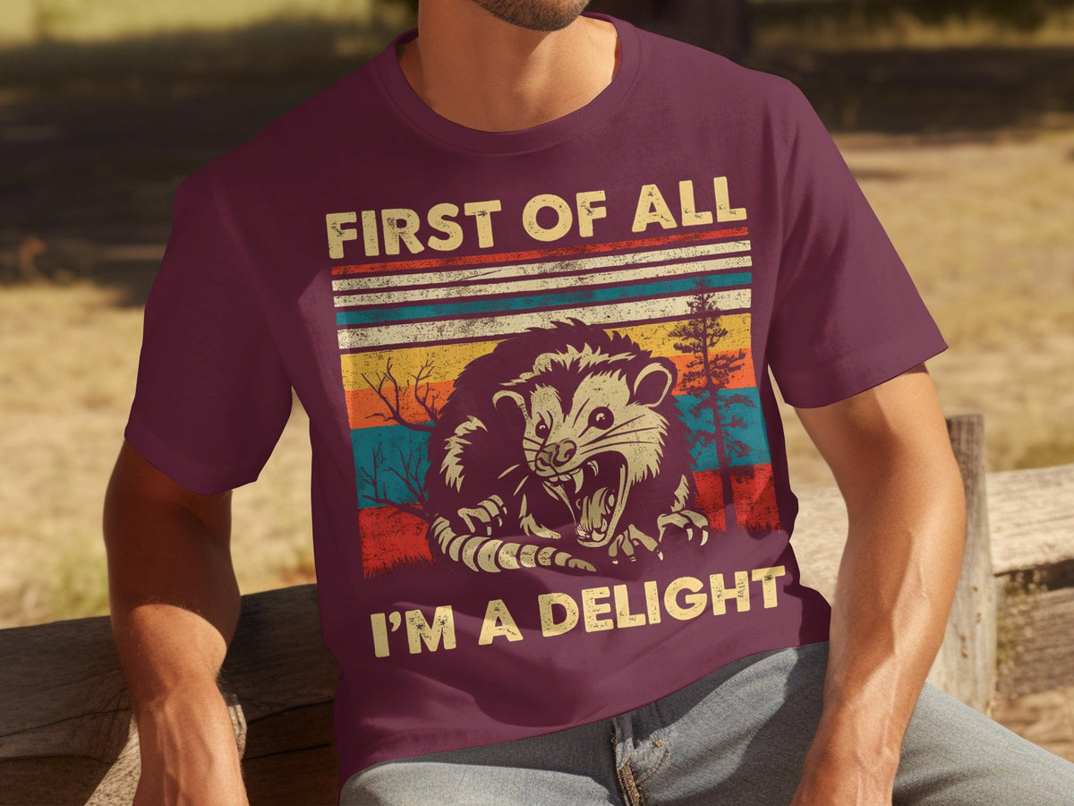 First of All I'm a Delight Retro Graphic Design T-Shirts product image 11