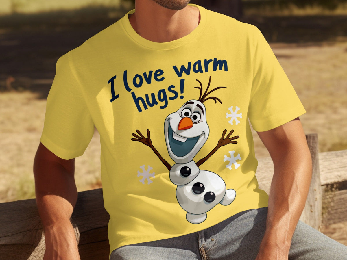 I Love Warm Hugs! Olaf the Snowman Cartoon T-Shirts