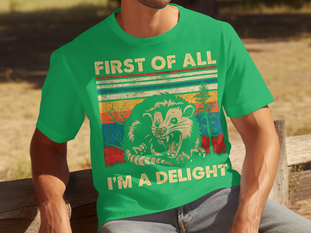 First of All I'm a Delight Retro Graphic Design T-Shirts product image 5