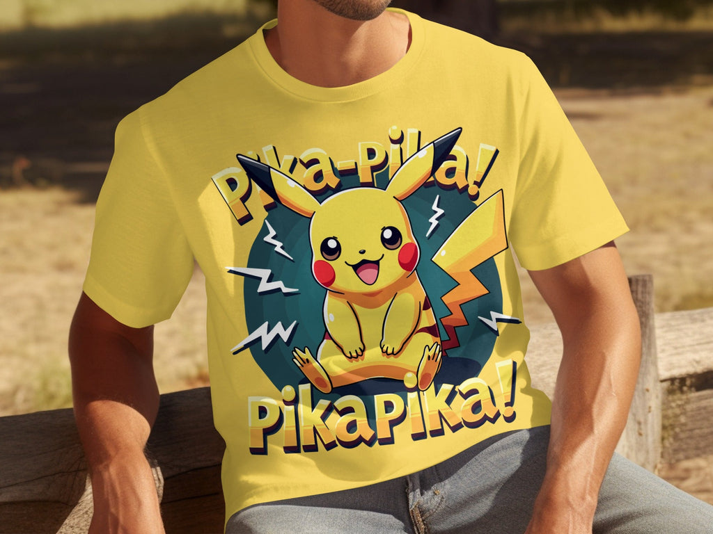 Pika-Pika Energetic Pikachu Design Perfect For Pokemon Fans T-Shirts