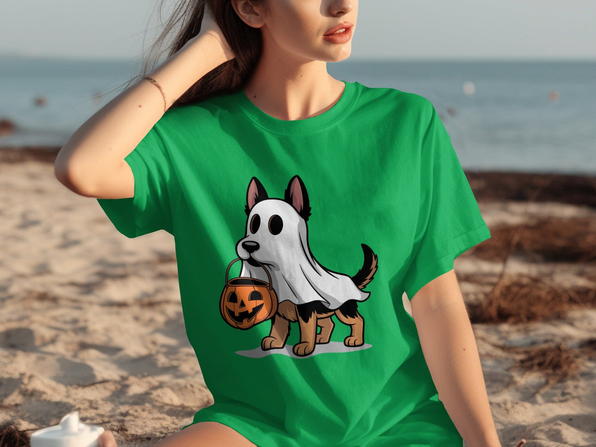 Halloween Dog Ghost Pumpkin Treat Cute Pet Cartoon T-Shirts