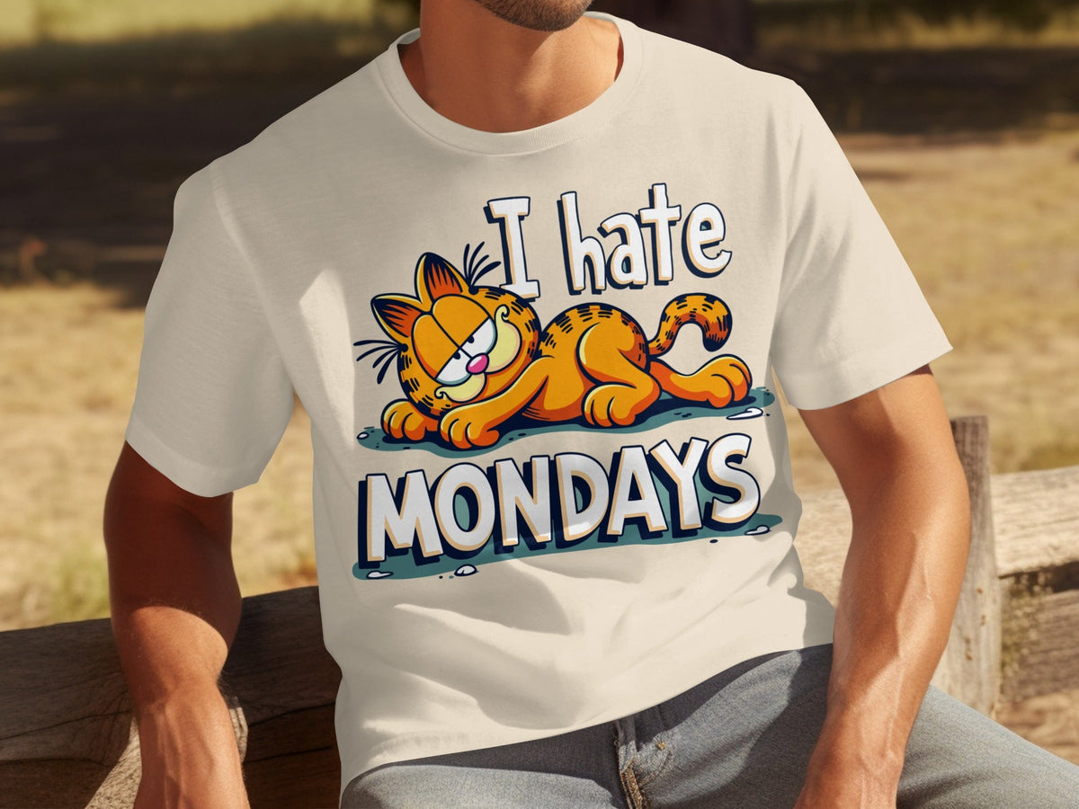 I Hate Mondays Garfield Graphic Novelty Style T-Shirts
