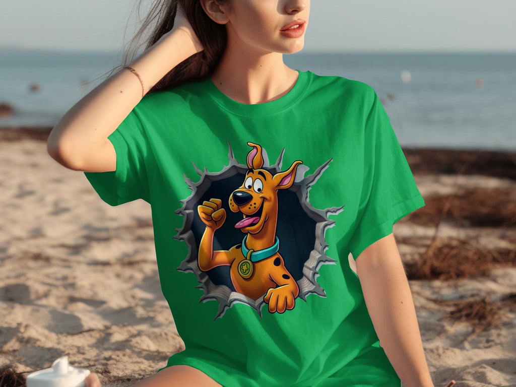 Scooby-Doo Cartoon Funny Dog Character Ripping T-Shirts