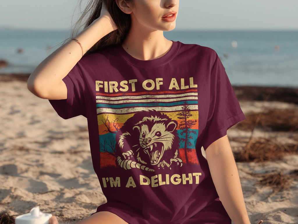 First of All I'm a Delight Retro Graphic Design T-Shirts product image 26
