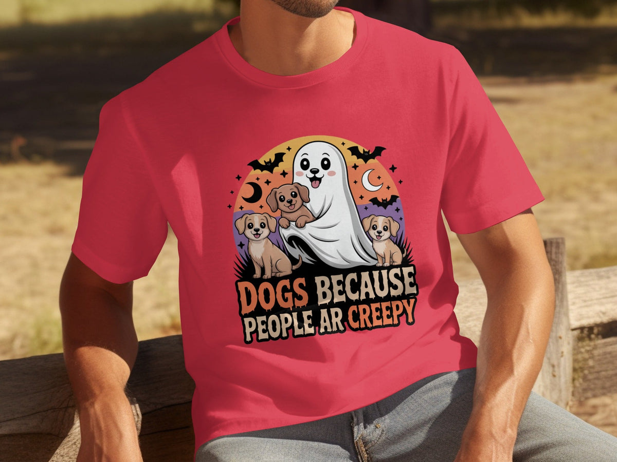 Dogs Because People Are Creepy Halloween Ghostly T-Shirts