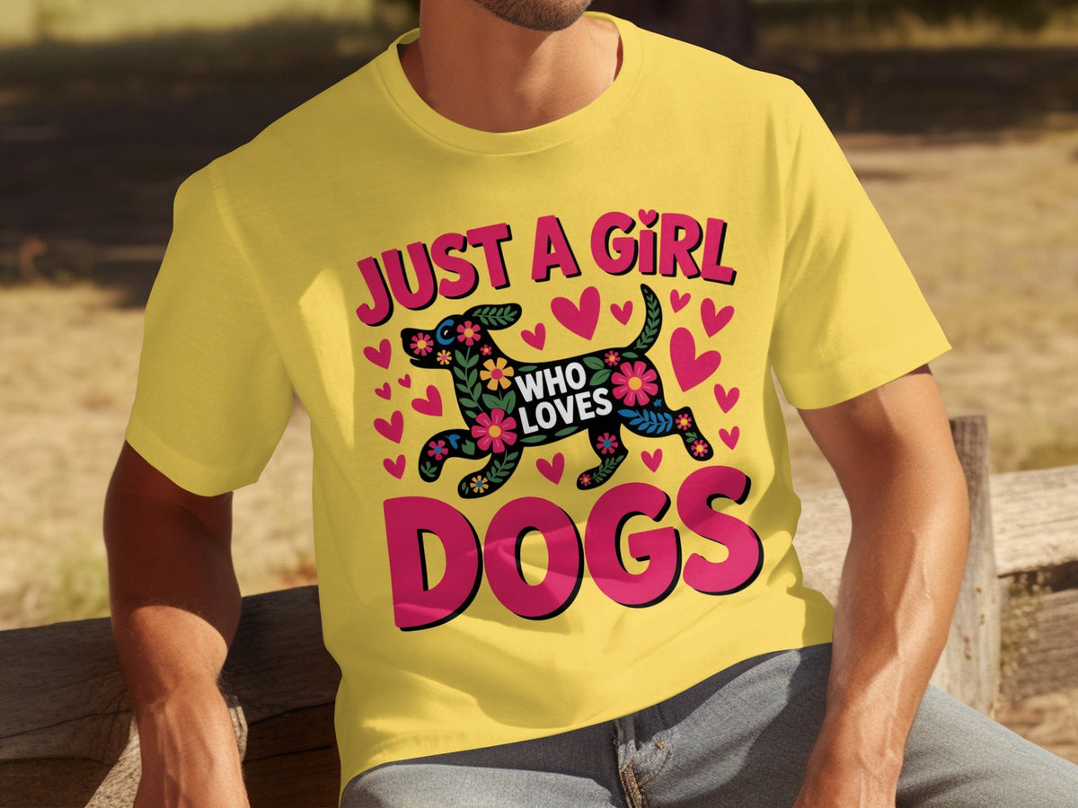 Just A Girl Who Loves Dogs With Floral Dog T-Shirts product image 21