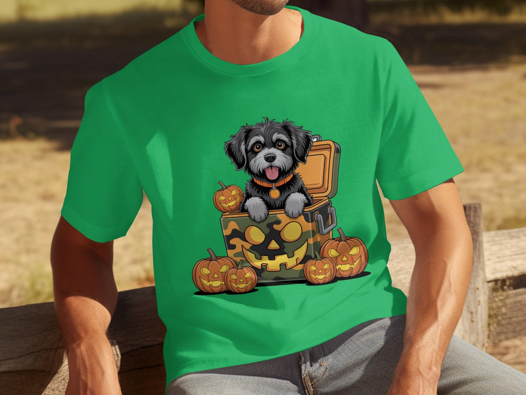 Cute Dog In a Pumpkin Container Halloween Season T-Shirts