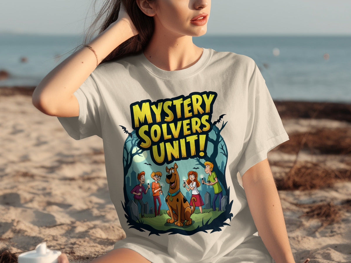 Mystery Solvers Unit In The Graveyard Cartoon T-Shirts
