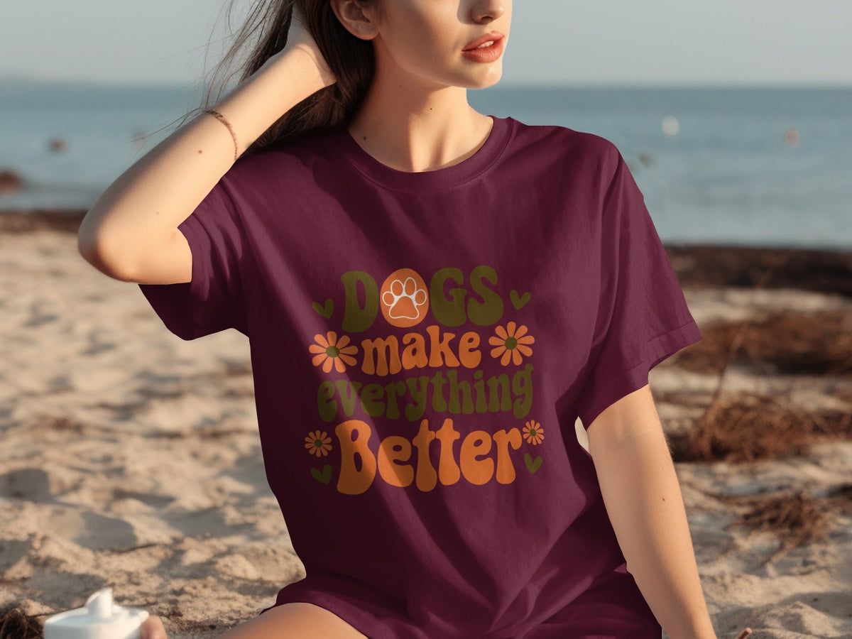 Dogs Make Everything Better Funny Dog Lovers Graphic product image 11