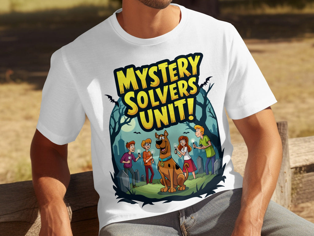 Mystery Solvers Unit In The Graveyard Cartoon T-Shirts