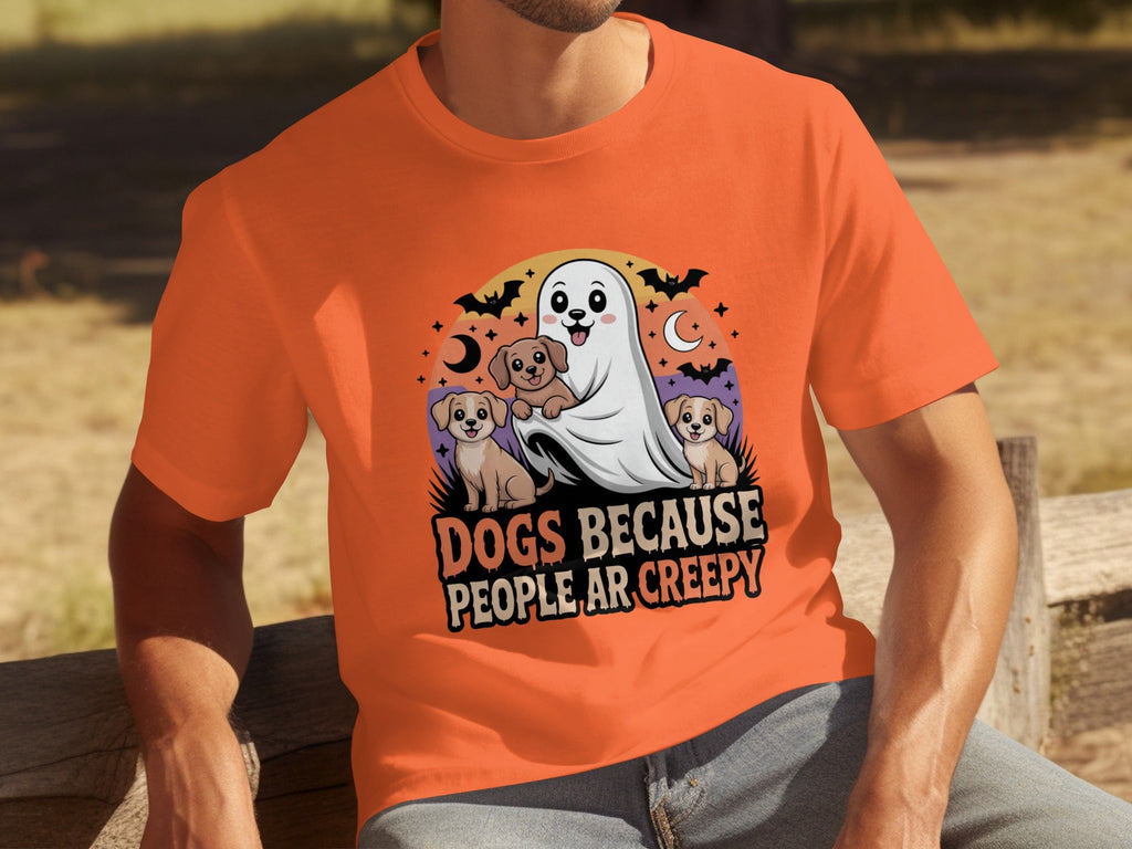 Dogs Because People Are Creepy Halloween Ghostly T-Shirts