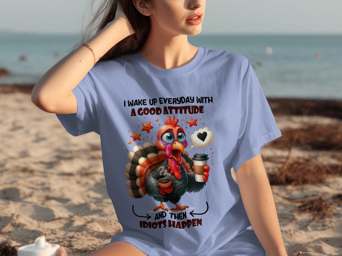 Good Attitude Turkey Humor Graphic Trendy Design T-Shirts