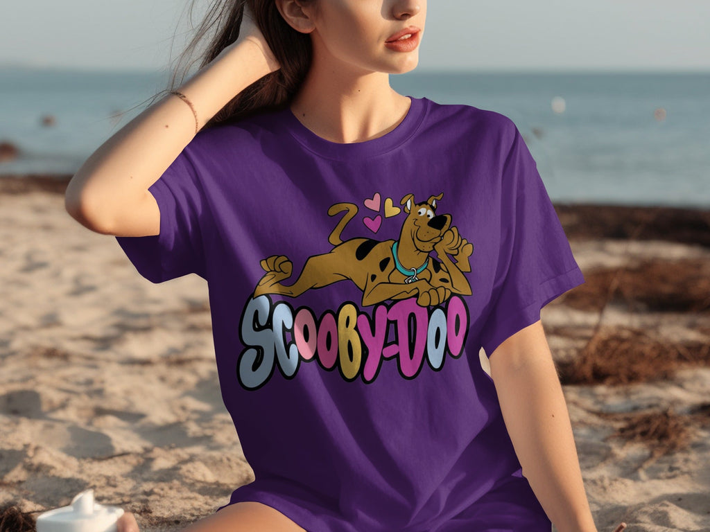 Scooby Doo with Hearts Reclining on Logo Design T-Shirts product image 10