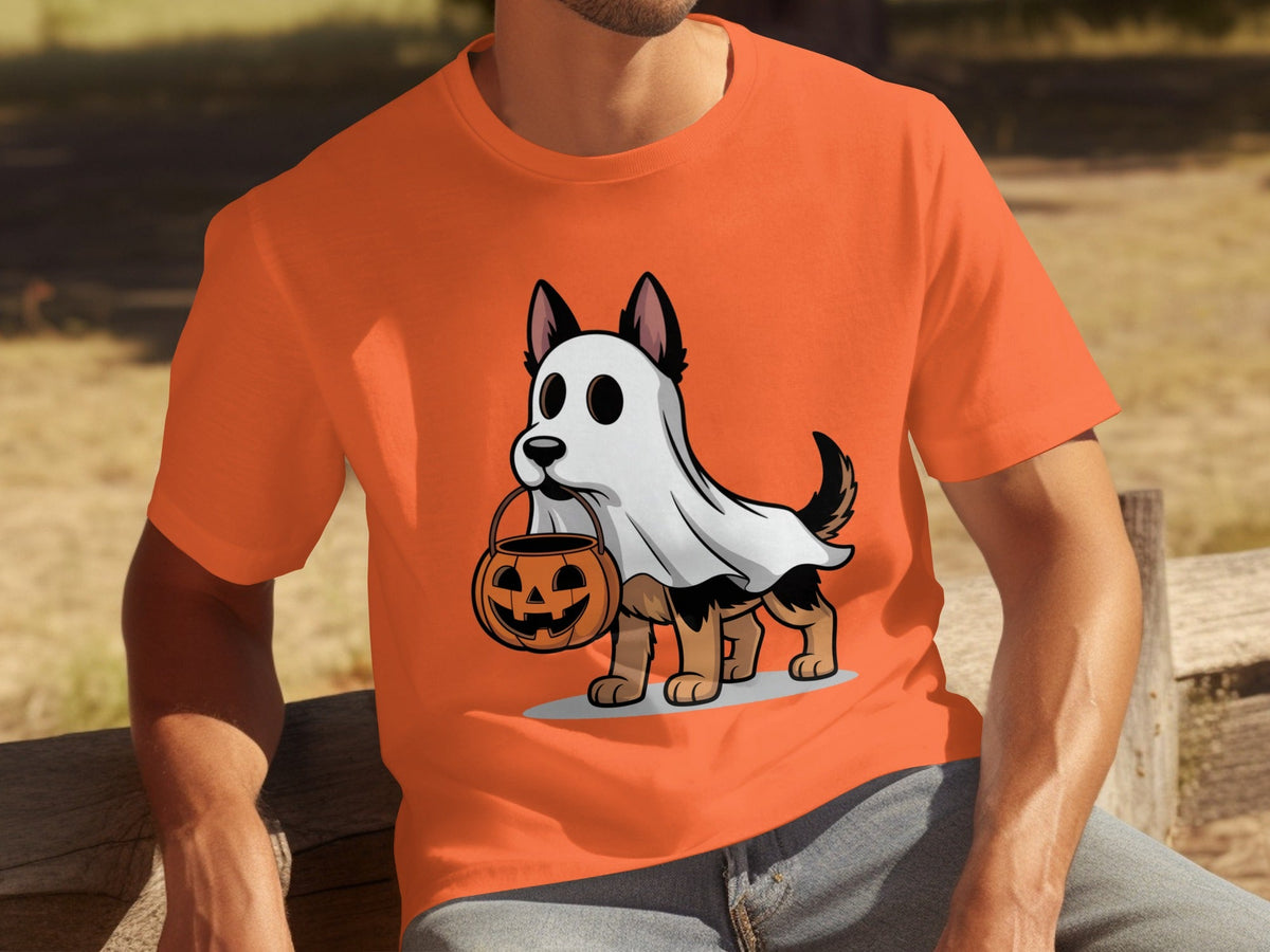 Halloween Dog Ghost Pumpkin Treat Cute Pet Cartoon T-Shirts