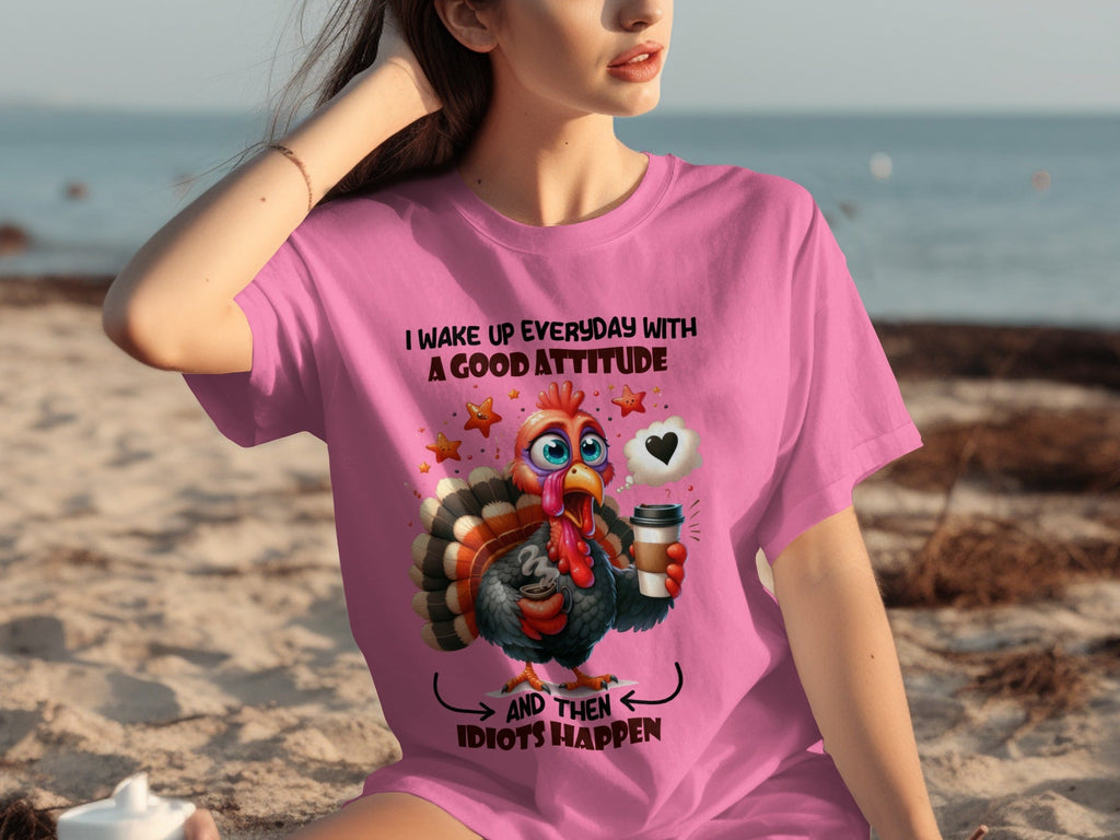 Good Attitude Turkey Humor Graphic Trendy Design T-Shirts