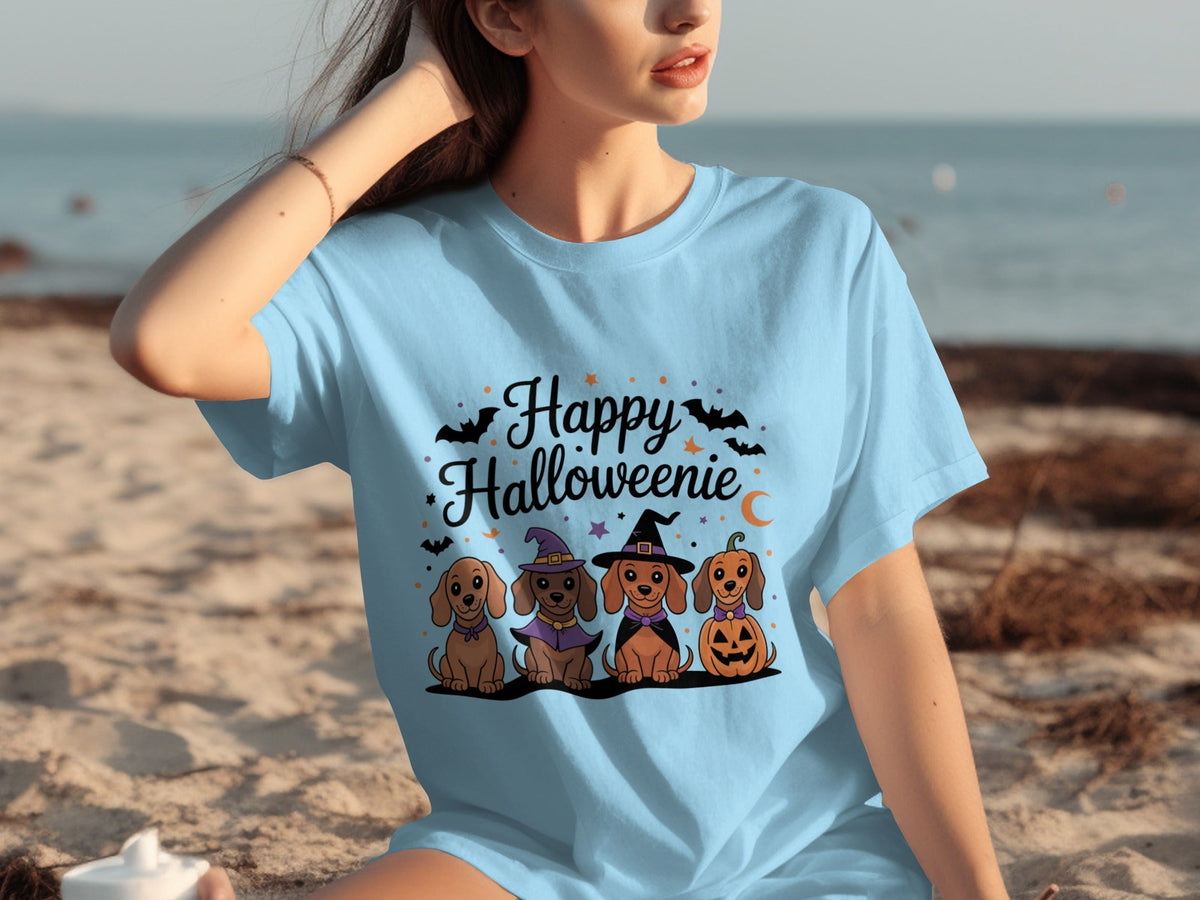 Happy Halloweeniie Dachshund Halloween Cute Dogs T-Shirts