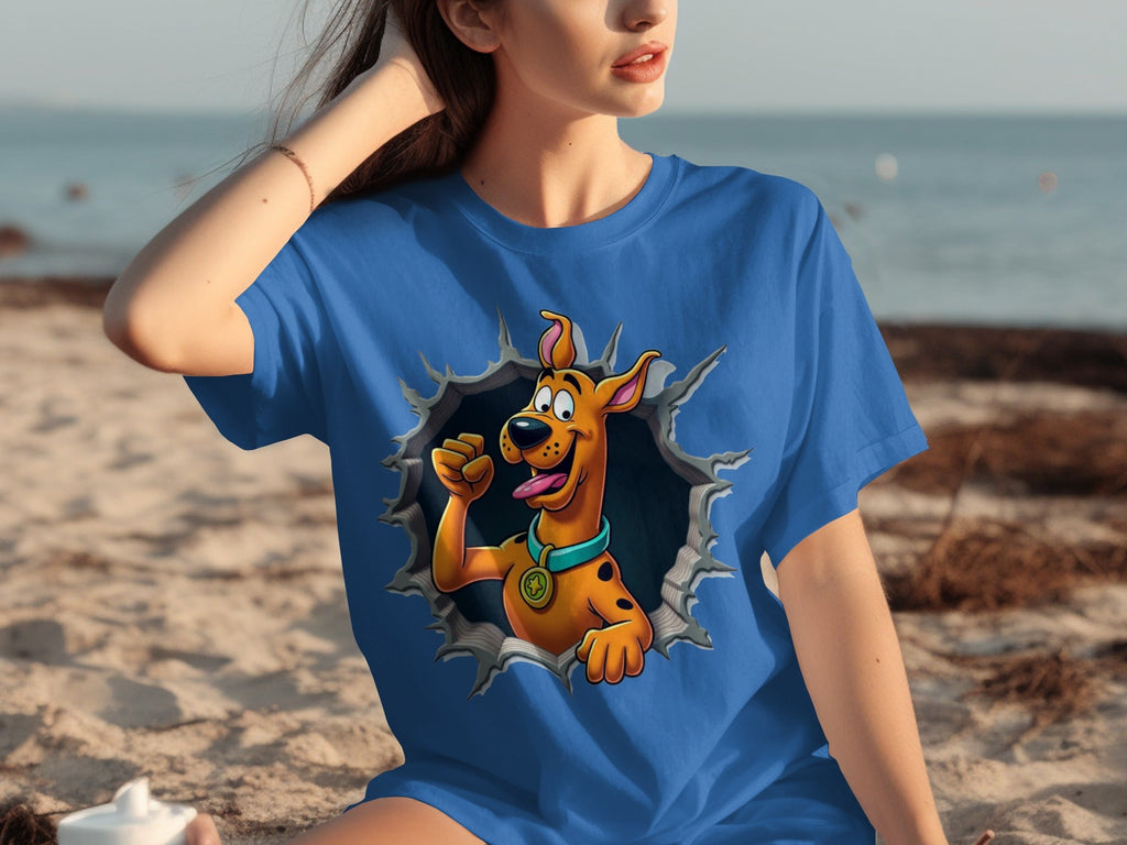 Scooby-Doo Cartoon Funny Dog Character Ripping T-Shirts