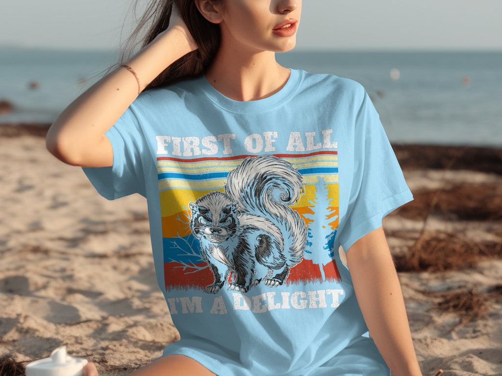 First of All Im A Delight Angry Skunk Vintage Style T-Shirts product image 23