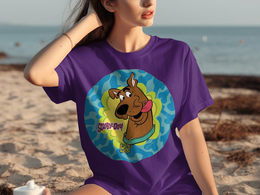 Scooby Doo Cartoon Character Head Tongue Out Design T-Shirts