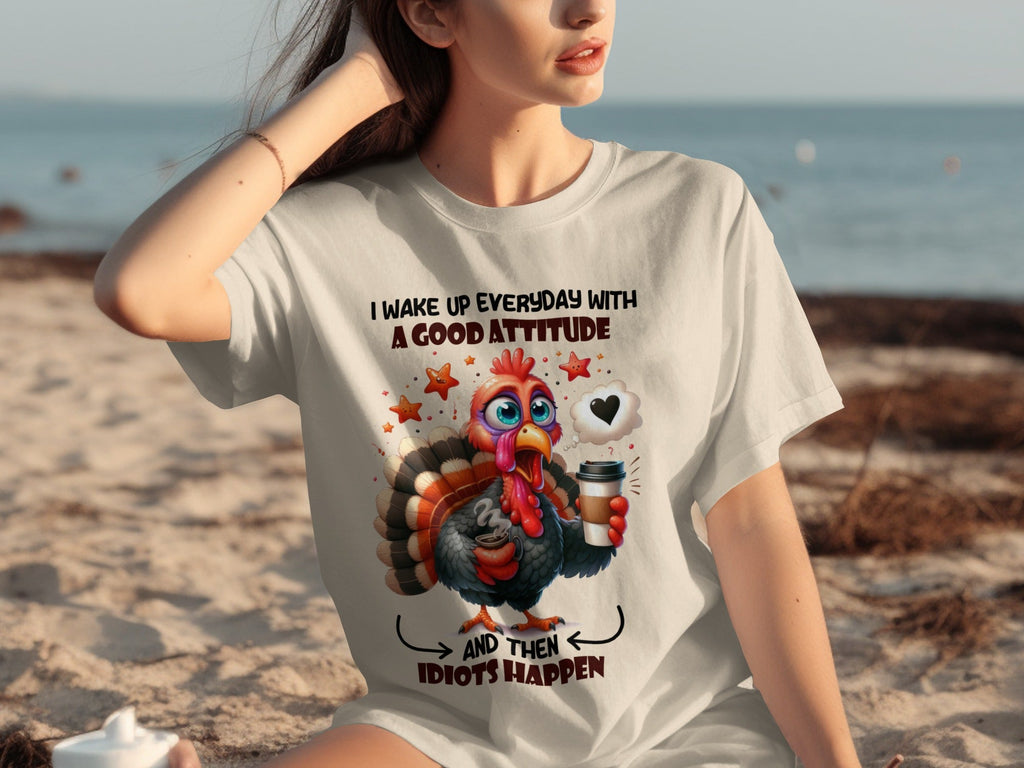 Good Attitude Turkey Humor Graphic Trendy Design T-Shirts