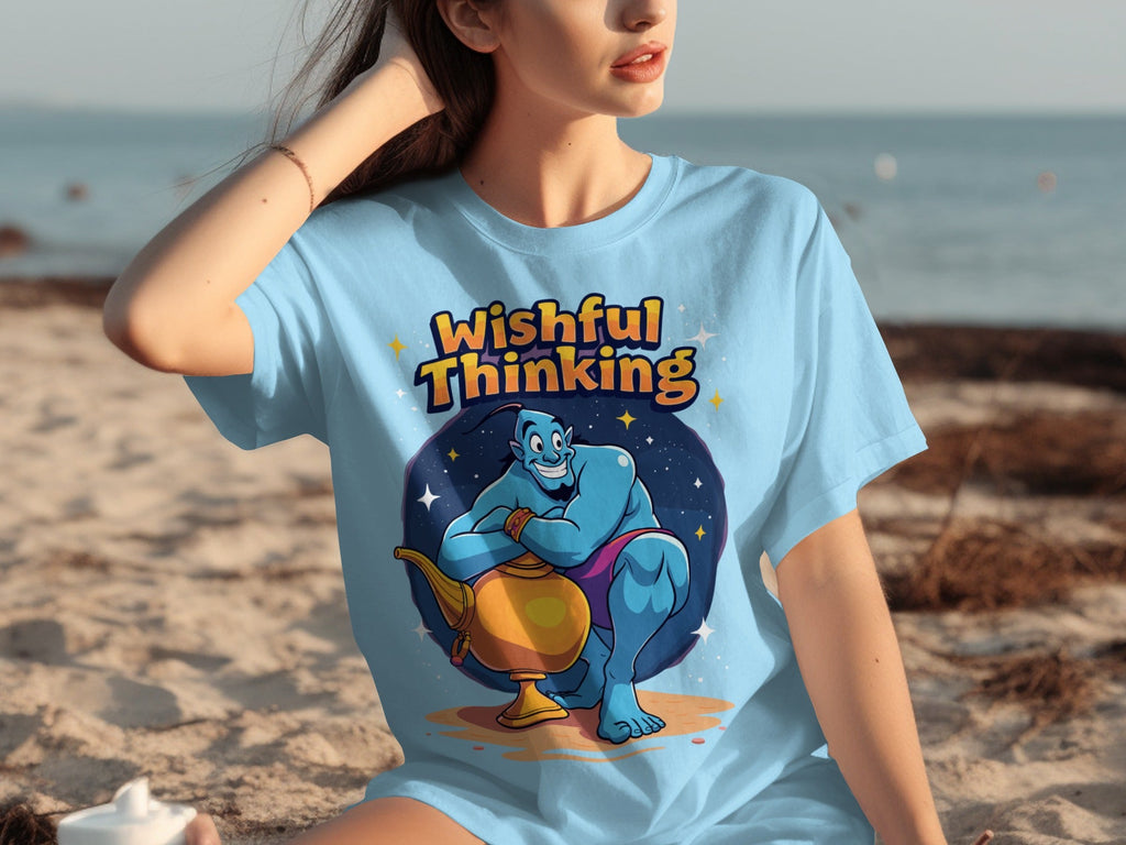 Wishful Thinking Genie And Lamp Cartoon Graphic T-Shirts