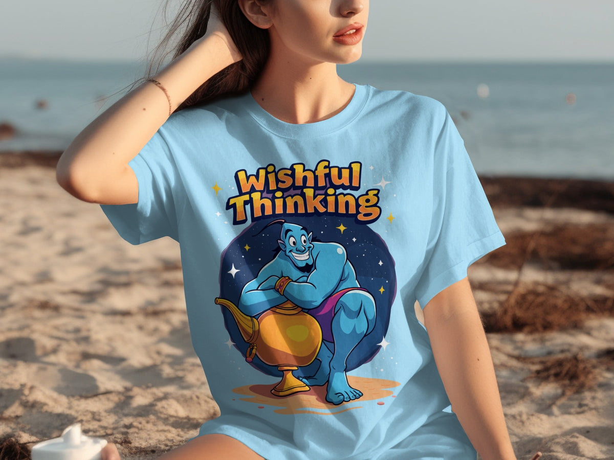 Wishful Thinking Genie And Lamp Cartoon Graphic T-Shirts
