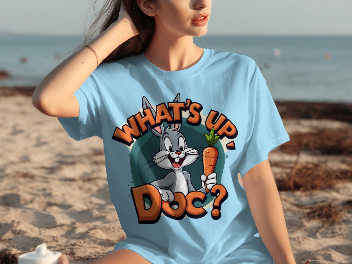What's Up Doc Rabbit and Carrot Cartoon Graphic T-Shirts product image 8