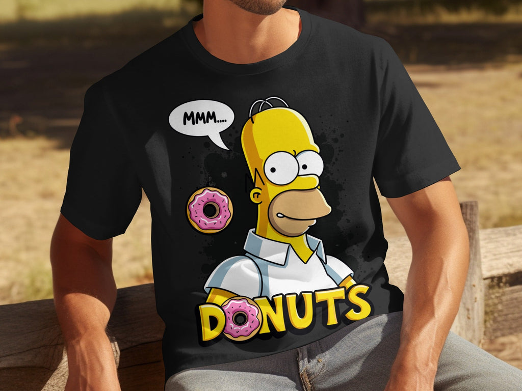Homer Simpson MMM Donuts Design for Cartoon Lovers T-Shirts