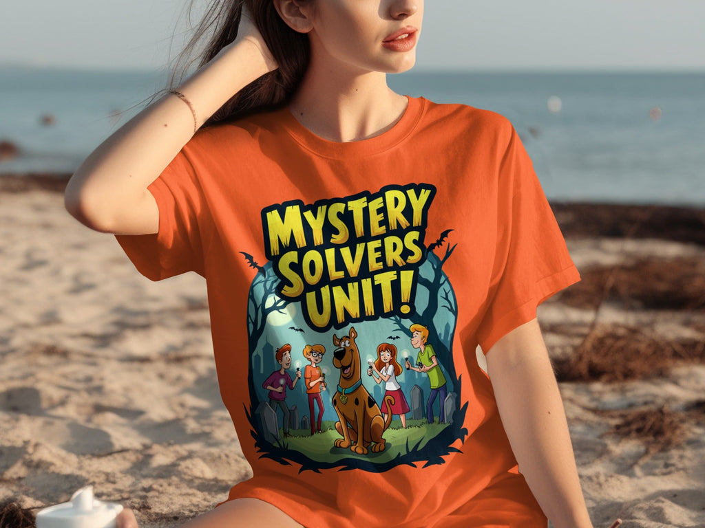 Mystery Solvers Unit In The Graveyard Cartoon T-Shirts