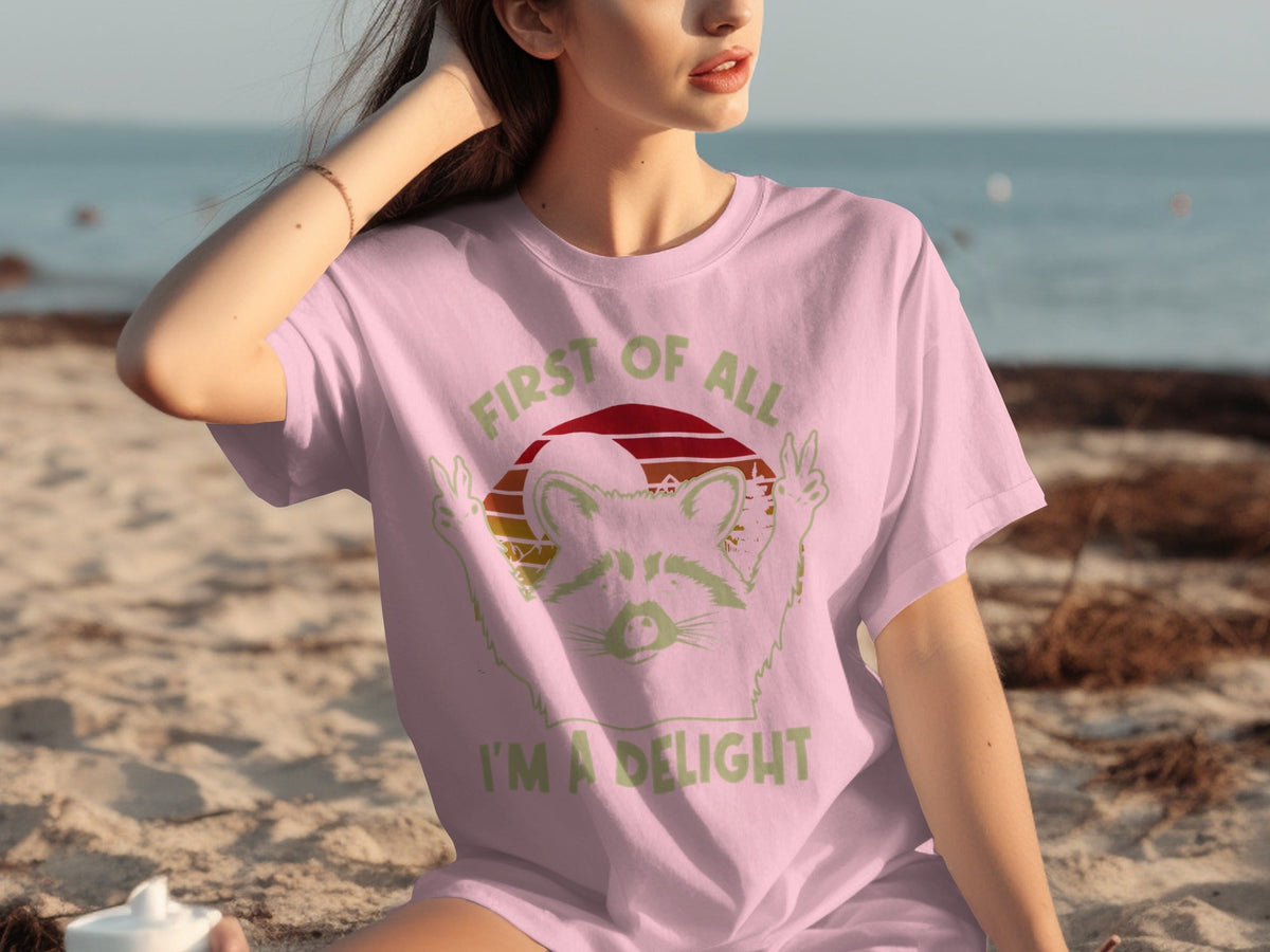 First Of All Im A Delight Vintage Raccoon Art T-Shirts product image 27