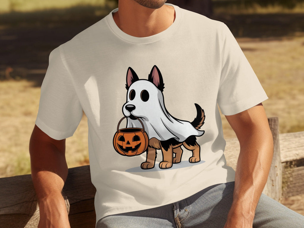 Halloween Dog Ghost Pumpkin Treat Cute Pet Cartoon T-Shirts
