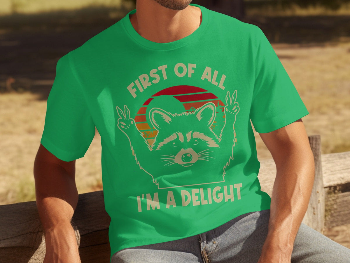 First Of All Im A Delight Vintage Raccoon Art T-Shirts product image 5