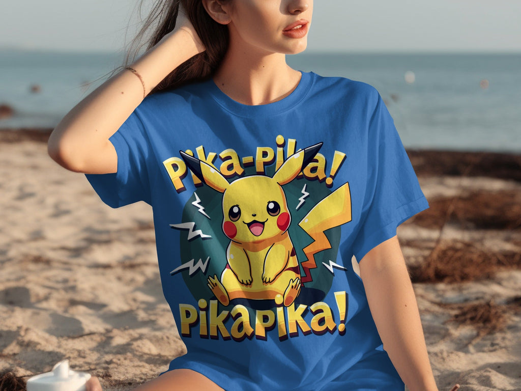 Pika-Pika Energetic Pikachu Design Perfect For Pokemon Fans T-Shirts