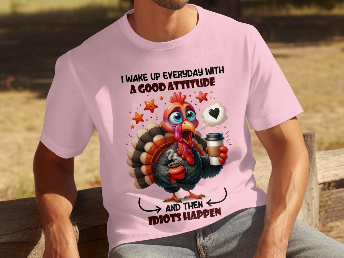 Good Attitude Turkey Humor Graphic Trendy Design T-Shirts