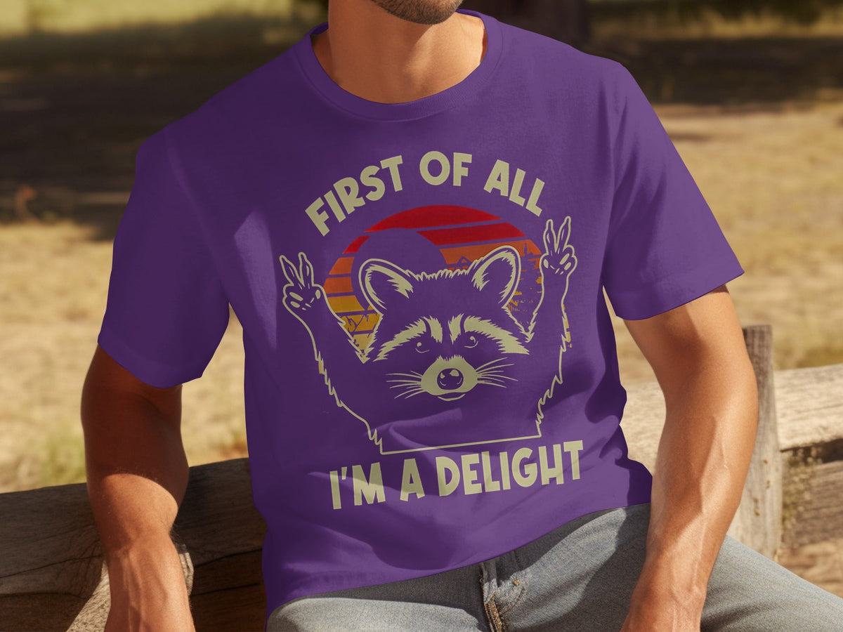 First Of All Im A Delight Vintage Raccoon Art T-Shirts product image 10