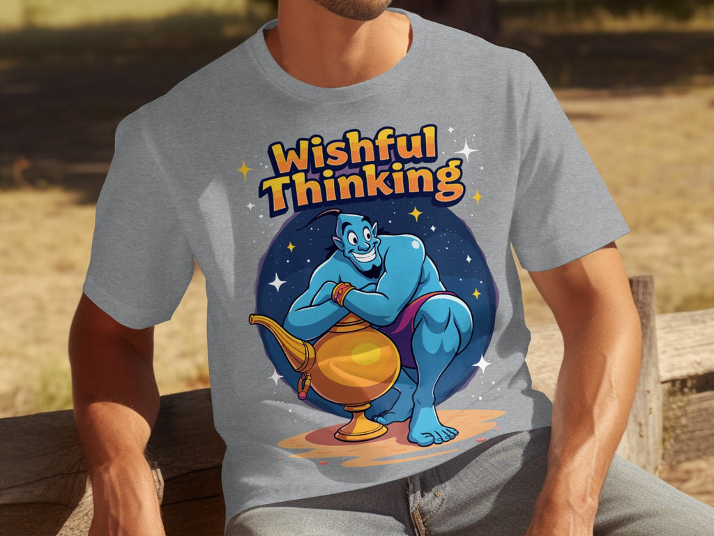 Wishful Thinking Genie And Lamp Cartoon Graphic T-Shirts