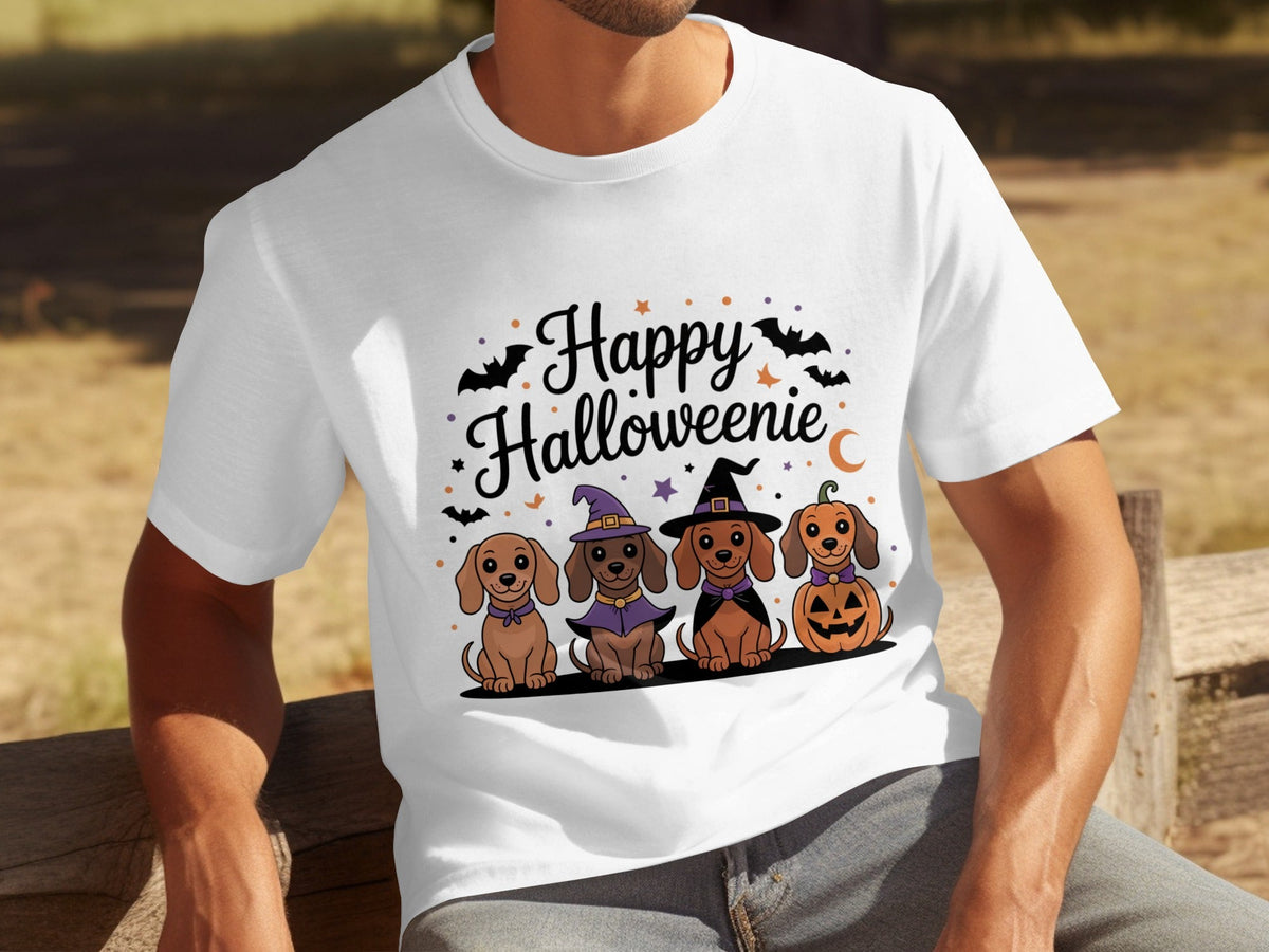 Happy Halloweeniie Dachshund Halloween Cute Dogs T-Shirts