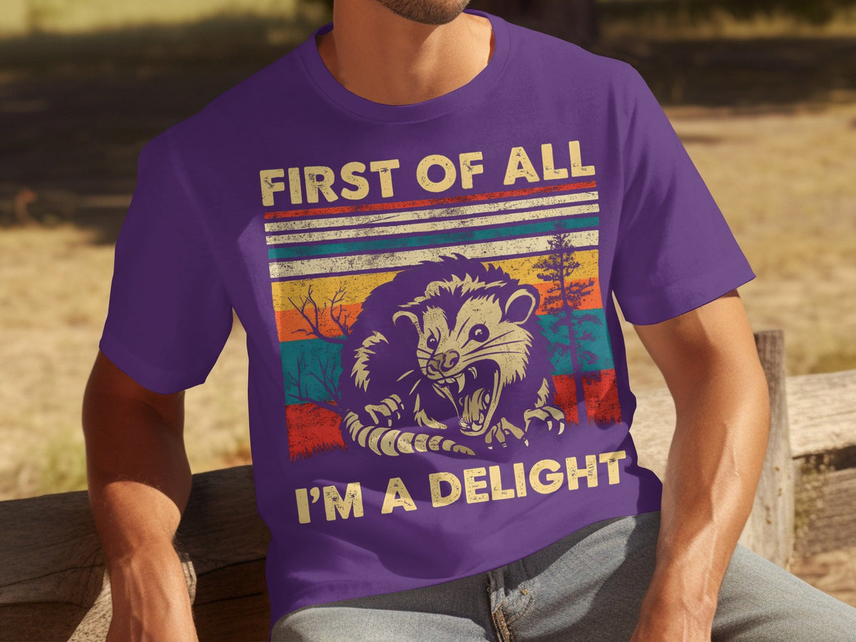 First of All I'm a Delight Retro Graphic Design T-Shirts product image 10