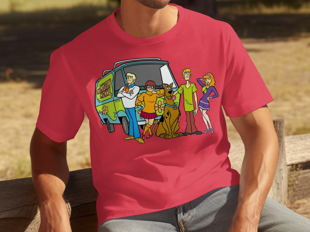 Scooby Doo Team Together In Front of Mystery Machine T-Shirts