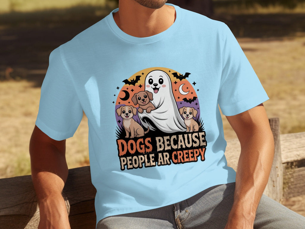 Dogs Because People Are Creepy Halloween Ghostly T-Shirts
